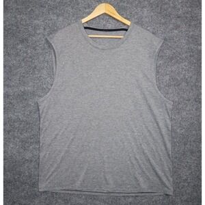 Lululemon Shirt Men 2XL Gray Muscle Tank Top Performance Athleisure‎ Train Run